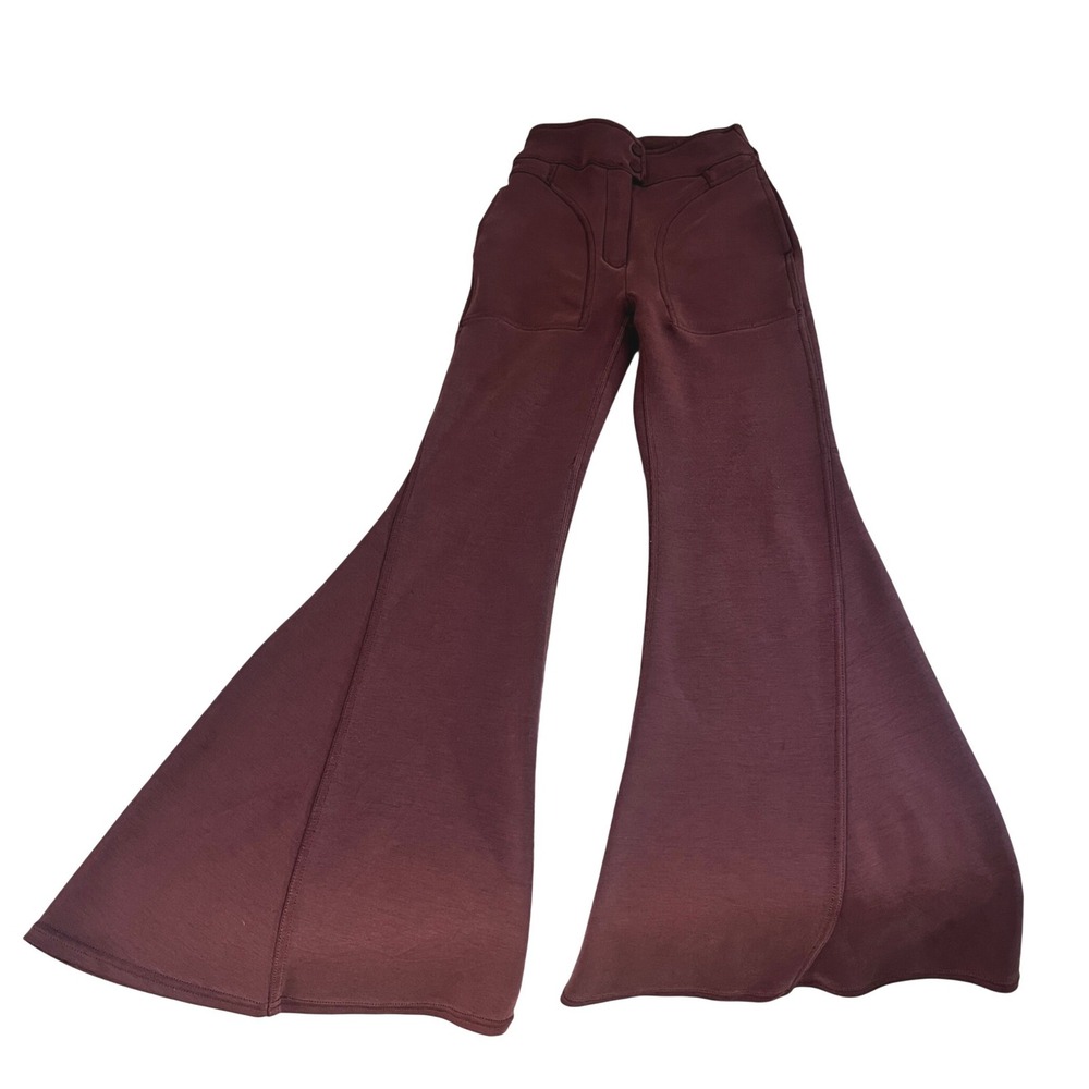 FP Movement Light Heart Flare Pants Mahogany Brown High Rise Bell Bottom Small